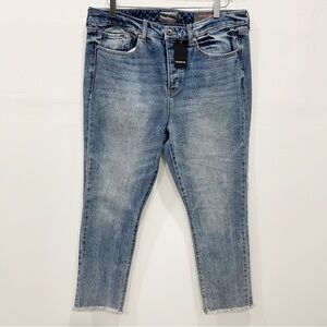 Torrid High-Rise Straight Jeans Raw Hem Size 12 Regular